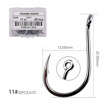 50/20 tk kast kõrge süsinikusisaldusega Chinu õngekonks Üksik konks silmaga karpkala säga Anzol kalakonksud Jaapani kalastustarbed Jig kalakonks