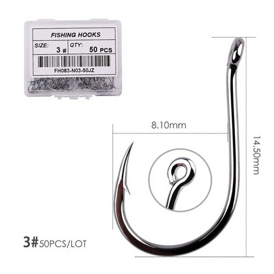 50/20 tk kast kõrge süsinikusisaldusega Chinu õngekonks Üksik konks silmaga karpkala säga Anzol kalakonksud Jaapani kalastustarbed Jig kalakonks