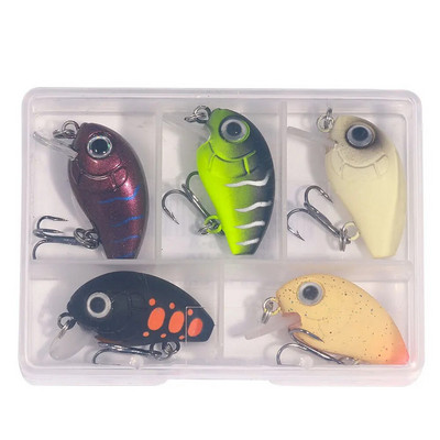 5 ΤΕΜ/Σετ Mini Crankbait Wobbler Box for Pike/Trolling Rattling Baits Set Crankbait Fishing Lure Bass Perch Fishing Tackle Lures
