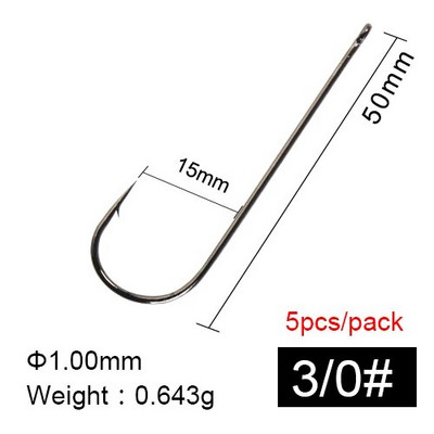 Pika varrega õngekonks kõrge süsinikusisaldusega terasest AD-terava rõngaga sepistatud okast nihutatud kitsas sööt