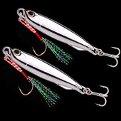 1tk Spoon Metal Jigs Hõbedased konksudega kalapüügi landid 7g 10g 15g 20g 30g 40g galvaniseeritud kalapüügi landid Bait Makrell Bass