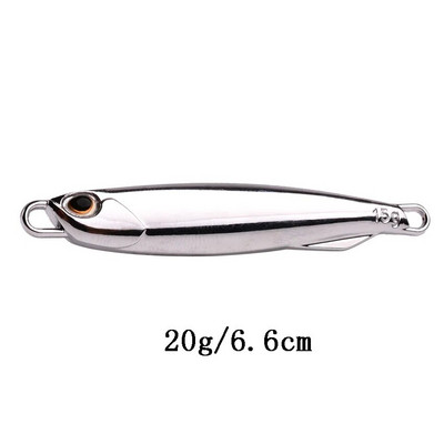 1tk Spoon Metal Jigs Hõbedased konksudega kalapüügi landid 7g 10g 15g 20g 30g 40g galvaniseeritud kalapüügi landid Bait Makrell Bass