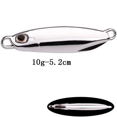 1tk Spoon Metal Jigs Hõbedased konksudega kalapüügi landid 7g 10g 15g 20g 30g 40g galvaniseeritud kalapüügi landid Bait Makrell Bass