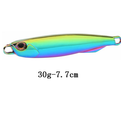 1tk Spoon Metal Jigs Hõbedased konksudega kalapüügi landid 7g 10g 15g 20g 30g 40g galvaniseeritud kalapüügi landid Bait Makrell Bass