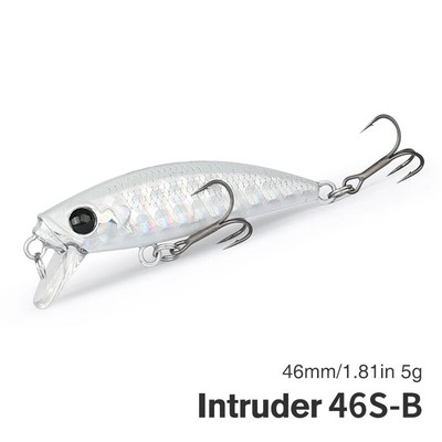 TSURINOYA 46S uppuv Minnow kalapüügi peibutis Intruder 46mm 5g kunstlik forell Ajing Stream Lake Jerkbait Rockfishing Hard Baits