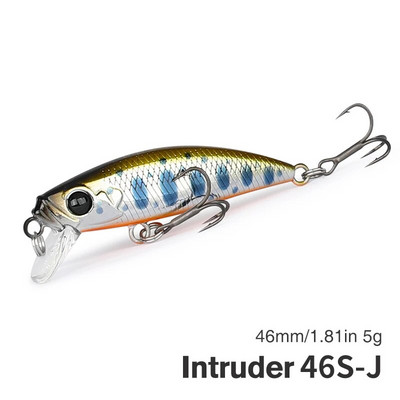 TSURINOYA 46S uppuv Minnow kalapüügi peibutis Intruder 46mm 5g kunstlik forell Ajing Stream Lake Jerkbait Rockfishing Hard Baits