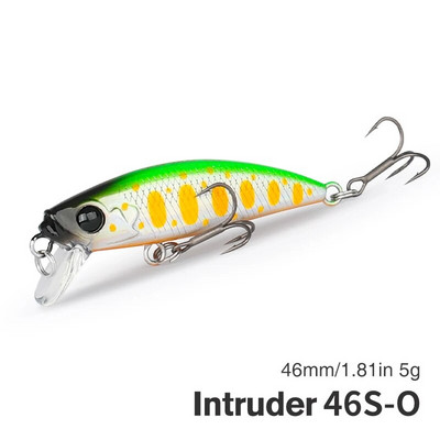 TSURINOYA 46S uppuv Minnow kalapüügi peibutis Intruder 46mm 5g kunstlik forell Ajing Stream Lake Jerkbait Rockfishing Hard Baits