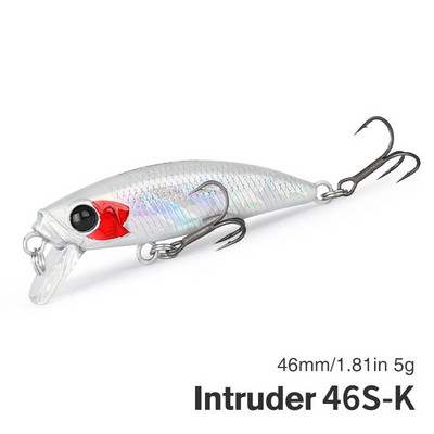 TSURINOYA 46S uppuv Minnow kalapüügi peibutis Intruder 46mm 5g kunstlik forell Ajing Stream Lake Jerkbait Rockfishing Hard Baits