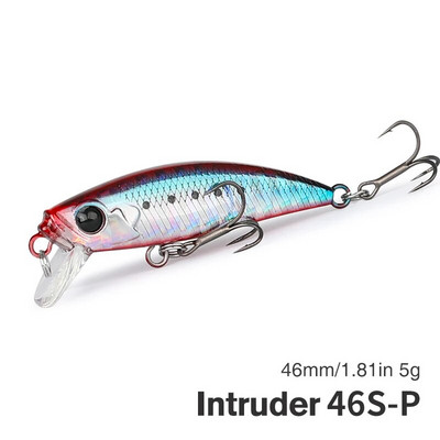 TSURINOYA 46S uppuv Minnow kalapüügi peibutis Intruder 46mm 5g kunstlik forell Ajing Stream Lake Jerkbait Rockfishing Hard Baits
