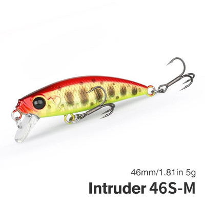 TSURINOYA 46S uppuv Minnow kalapüügi peibutis Intruder 46mm 5g kunstlik forell Ajing Stream Lake Jerkbait Rockfishing Hard Baits