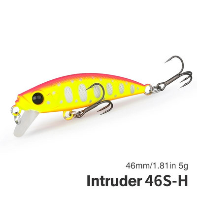TSURINOYA 46S uppuv Minnow kalapüügi peibutis Intruder 46mm 5g kunstlik forell Ajing Stream Lake Jerkbait Rockfishing Hard Baits