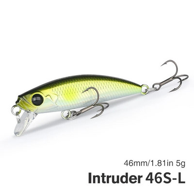 TSURINOYA 46S uppuv Minnow kalapüügi peibutis Intruder 46mm 5g kunstlik forell Ajing Stream Lake Jerkbait Rockfishing Hard Baits