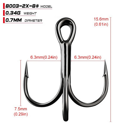 PROBEROS 10 kom/lot udica za morski ribolov 1-2-4-6-8-10-12-2/0-3/0-4/0 visokougljična čelična udica visoka čvrstoća crna