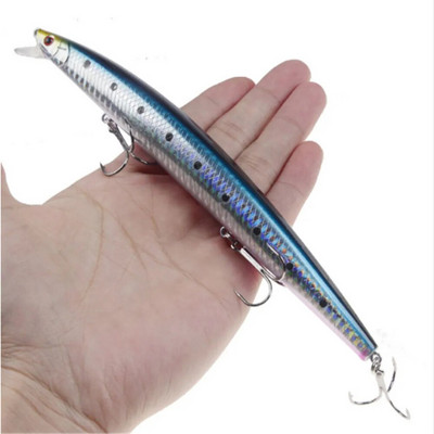 1τεμ 18cm 24g Minnow Fishing Lure Laser Hard Artificial Bait Plastic Big Fake Fish Lures Sea Fishing Bait Crankbait Wobblers