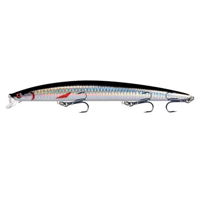 1vnt 18cm 24g Minnow žvejybos masalas lazerinis kietas dirbtinis masalas, plastikinis didelis netikras žuvų masalas jūros žvejybos masalas Crankbait vobleriai