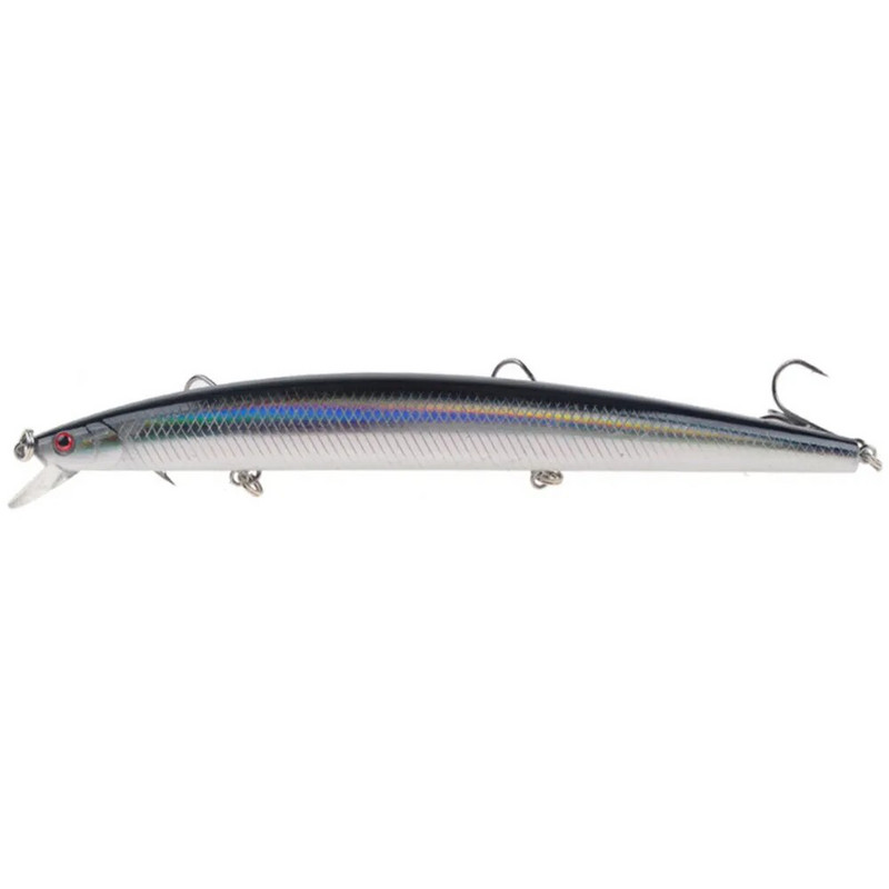 1vnt 18cm 24g Minnow žvejybos masalas lazerinis kietas dirbtinis masalas, plastikinis didelis netikras žuvų masalas jūros žvejybos masalas Crankbait vobleriai