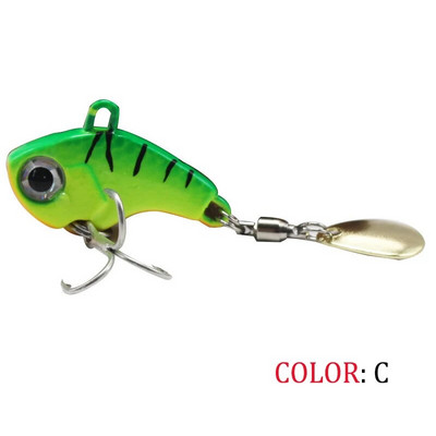 Mamci za pecanje Wobble Rotating Metal Vib Vibration Tail Zimski ribolov 5g 10g15g20g Umjetni tvrdi mamci Jig Spinner Žlica Pesca