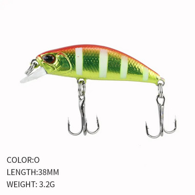 Kuum 38mm 3,2G mini Jaapani mudel uppuv Minnow kalapüügi landid Jerkbaits Peche kunstsöödaga vobler forell-ahvenkarpkala jaoks