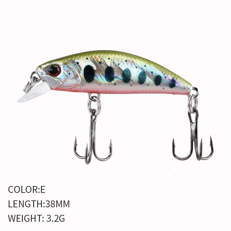 Hot 38mm 3.2G Mini Japan Model Sinking Minnow Fishing Lures Jerkbaits Peche Artificial Bait Wobbler Lure for Trout Bass Carp