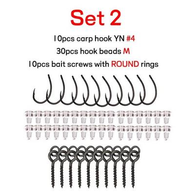 JIGEECARP 5 komada pribora za ribolov šarana Gotovi vezani pribor za šarana s boilie Pop Up Hooklink Hair pribor s uzicom za bodljikavu udicu