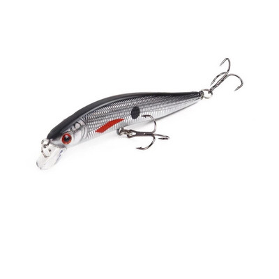 Peldošs Minnow makšķerēšanas māneklis 10cm 8g 3D Eyes Crankbait vobleri mākslīgās plastmasas cietās ēsmas bass līdakas Jerkbait makšķerēšanas piederumi