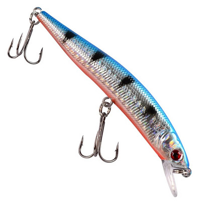 Peldošs Minnow makšķerēšanas māneklis 10cm 8g 3D Eyes Crankbait vobleri mākslīgās plastmasas cietās ēsmas bass līdakas Jerkbait makšķerēšanas piederumi