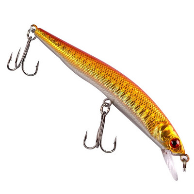 Peldošs Minnow makšķerēšanas māneklis 10cm 8g 3D Eyes Crankbait vobleri mākslīgās plastmasas cietās ēsmas bass līdakas Jerkbait makšķerēšanas piederumi