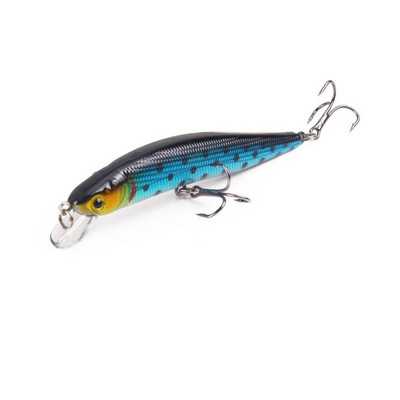 Peldošs Minnow makšķerēšanas māneklis 10cm 8g 3D Eyes Crankbait vobleri mākslīgās plastmasas cietās ēsmas bass līdakas Jerkbait makšķerēšanas piederumi