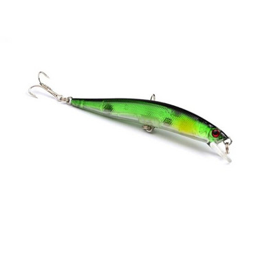 Peldošs Minnow makšķerēšanas māneklis 10cm 8g 3D Eyes Crankbait vobleri mākslīgās plastmasas cietās ēsmas bass līdakas Jerkbait makšķerēšanas piederumi