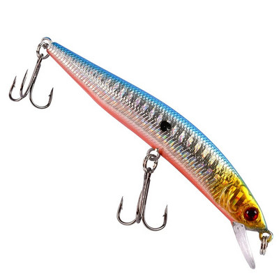 Peldošs Minnow makšķerēšanas māneklis 10cm 8g 3D Eyes Crankbait vobleri mākslīgās plastmasas cietās ēsmas bass līdakas Jerkbait makšķerēšanas piederumi