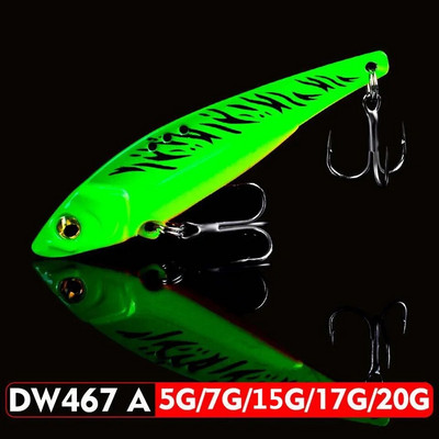 1tk VIB Lure 3D Eyes Pliiats 5g 7g 15g 17g 20g Tasakaalustaja Lusikas Spinner Maalimine Kalastuslant Kõva söödaga kalastustarbed Treble Hook