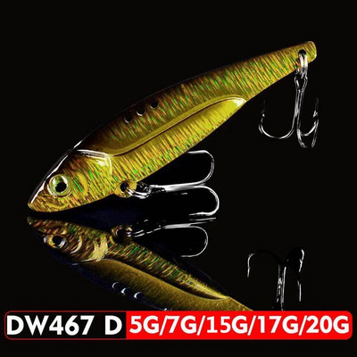 1tk VIB Lure 3D Eyes Pliiats 5g 7g 15g 17g 20g Tasakaalustaja Lusikas Spinner Maalimine Kalastuslant Kõva söödaga kalastustarbed Treble Hook