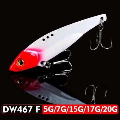 1tk VIB Lure 3D Eyes Pliiats 5g 7g 15g 17g 20g Tasakaalustaja Lusikas Spinner Maalimine Kalastuslant Kõva söödaga kalastustarbed Treble Hook