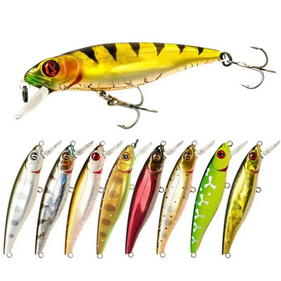 Noua sosire: Naluci plutitoare Minnow cu crapaturi realiste pe burta - Naluci de pescuit de 8,5 cm/9,6 g Set combinat de naluci de pescuit pentru pescuit