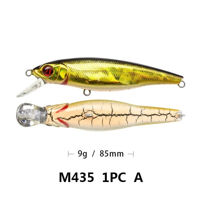 Νέα άφιξη: Floating Minnow Lures with Lifelike Belly Cracks - 8,5cm/9,6g Fishing Lures Combo Fishing Lure Set for Fishing