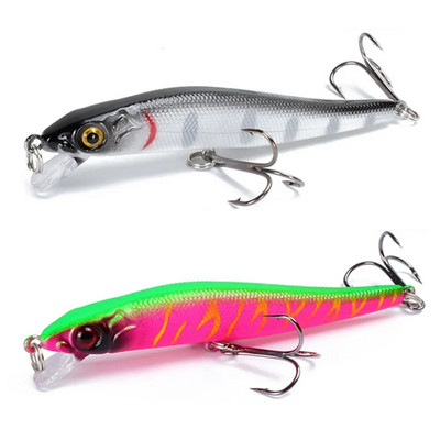 1 бр. Риболовна примамка Minnow 3D очи 8,5 см/5,8 г Crankbait Воблери Изкуствена твърда стръв Бас Щука Шаран Риболов Pesca