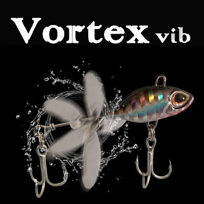 Metalinis Vib žvejybos masalas Vortex Spinning 7g 10g 14g Besisukantis blizgučiai gėlavandeniai kietas masalas, vibracinis suktukas lydekoms