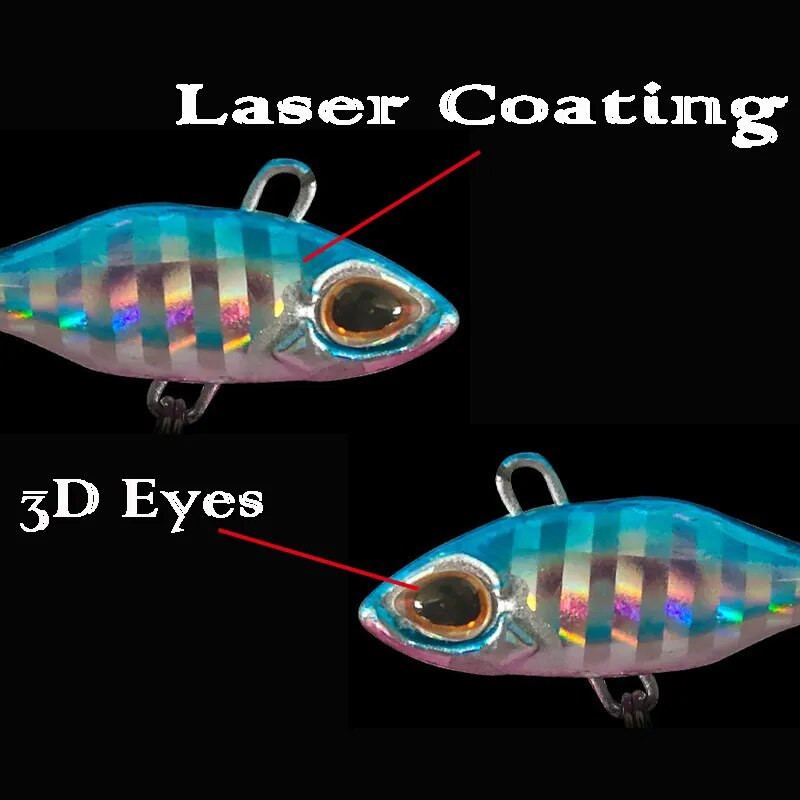 Metalni Vib mamac za ribolov Vortex Spinning 7g 10g 14g Rotirajuće šljokice Slatkovodni tvrdi mamac Vibracijski spinner Žlica za štuku