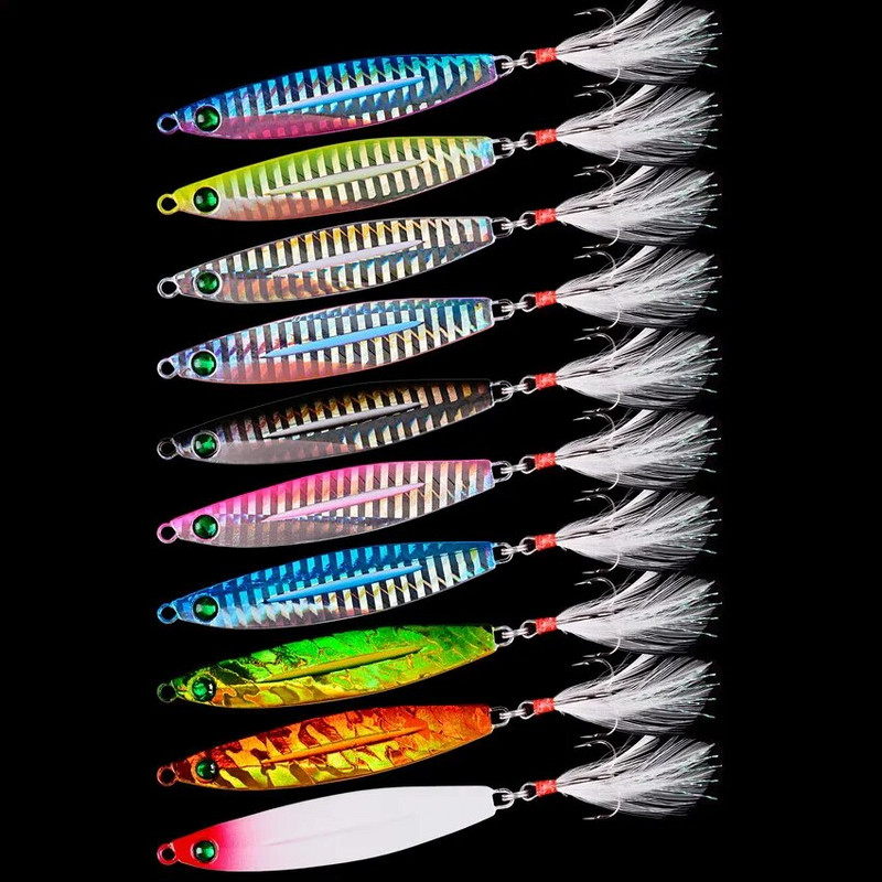 Aorace 1tk metallist valatud jigi lusikas 7g-10g-14g-17g-21g-28g-40g-60g laskmine jigging kala meriahven kalapüügi landitarbed