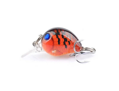 Uus karpkala vobler CrankBait BKK Single Hook Rock Luya Laser Fake Lure Little Fat Man Ujuv vesi 3,3cm/2G