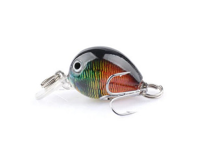 Uus karpkala vobler CrankBait BKK Single Hook Rock Luya Laser Fake Lure Little Fat Man Ujuv vesi 3,3cm/2G