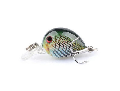 Uus karpkala vobler CrankBait BKK Single Hook Rock Luya Laser Fake Lure Little Fat Man Ujuv vesi 3,3cm/2G