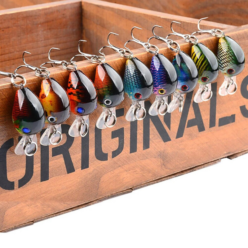 Uus karpkala vobler CrankBait BKK Single Hook Rock Luya Laser Fake Lure Little Fat Man Ujuv vesi 3,3cm/2G