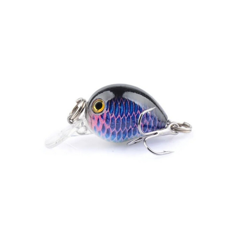 Uus karpkala vobler CrankBait BKK Single Hook Rock Luya Laser Fake Lure Little Fat Man Ujuv vesi 3,3cm/2G