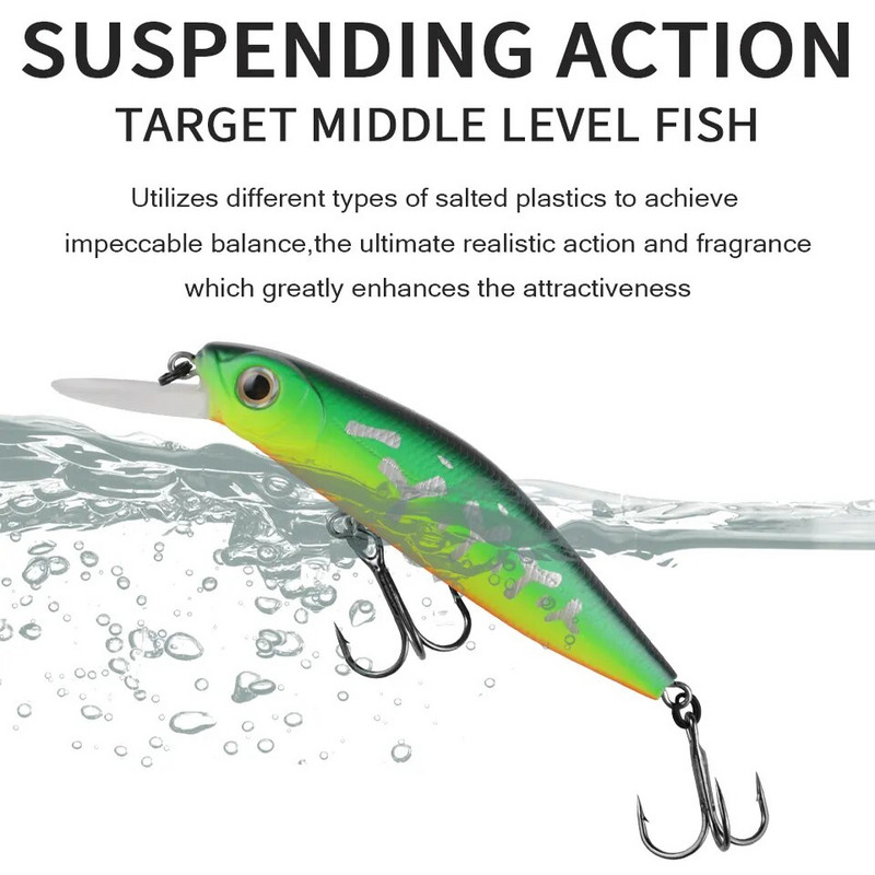 BEARKING PRO 78mm 11,3g SP Volfram kaalusüsteemiga kalapüügi landid minnow vändaga vobler kvaliteetsed kalastustarvete konksud kalastamiseks