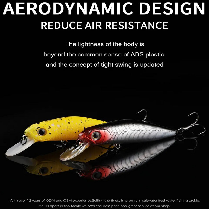 BEARKING PRO 78mm 11,3g SP Volfram kaalusüsteemiga kalapüügi landid minnow vändaga vobler kvaliteetsed kalastustarvete konksud kalastamiseks