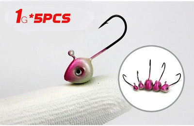 5 tk finesse jingging kalapüügi jigipeaga konks pehmest plastist kalapüügi landiks virsiku roosa värvi keraamiline värv kõrge süsinikusisaldusega konks