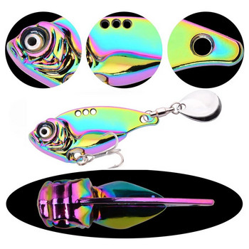 Въртяща се пайета Metal VIB 7g 10g 15g 20g Риболовна примамка Въртяща се опашка Вибрационна лъжица Spinner Bait Crankbait Bass риболовни принадлежности