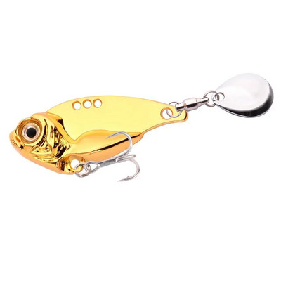 Besisukantis blizgutis metalinis VIB 7g 10g 15g 20g žvejybos masalas besisukantis uodega Vibracijos šaukštas Spinner masalas Crankbait Bass žvejybos reikmenys