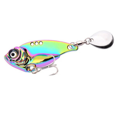 Besisukantis blizgutis metalinis VIB 7g 10g 15g 20g žvejybos masalas besisukantis uodega Vibracijos šaukštas Spinner masalas Crankbait Bass žvejybos reikmenys
